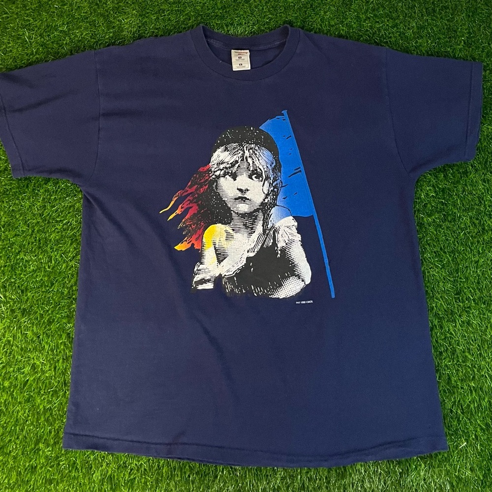Vintage 80s 1986 LES MISERABLES MUSICAL T-Shirt Mens XL Broadway Tour MM-2292